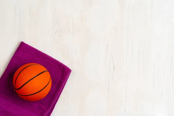 Мяч для баскетбола, вид сверху — стоковое фото
