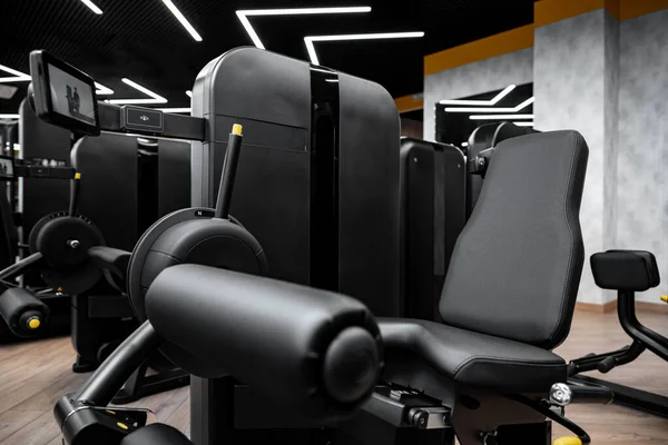 Modern gym interior with new fitness equipment — Stock Photo, Image