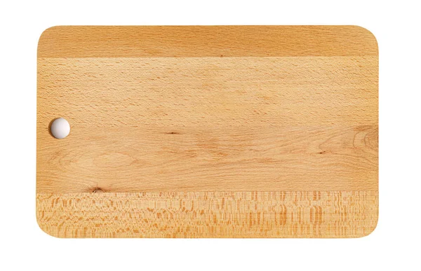 Tagliere in legno su sfondo bianco — Foto Stock