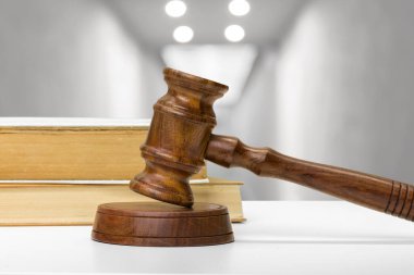 Yargıçlar ışık arkaplan, ön görüş. Hukuk kavramı