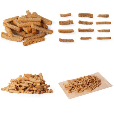 Çavdar ekmekli kraker. Beyaz arkaplanda izole