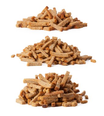 Çavdar ekmekli kraker. Beyaz arkaplanda izole