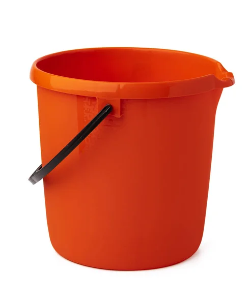 Single plastic bucket isolated on a white background — Stock Photo, Image