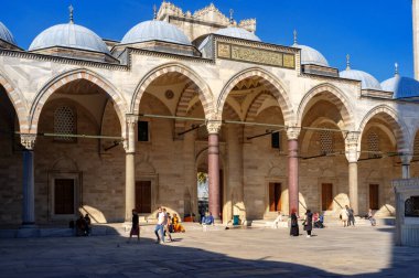 İSTANBUL, TURKEY 23 Ekim 2021: Süleyman Camii 'nin panoramik manzarası