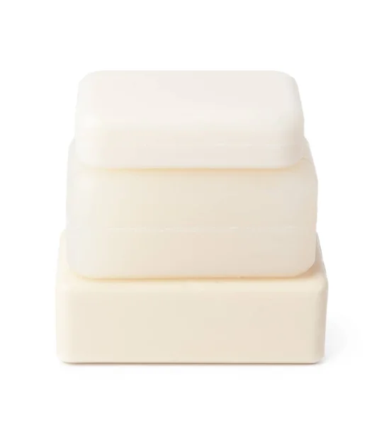 White soap bar isolated on white background — Stock Photo, Image