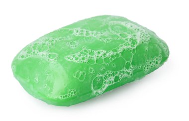 Beyaz arkaplanda izole edilmiş sabun çubuklarının ön görünümü