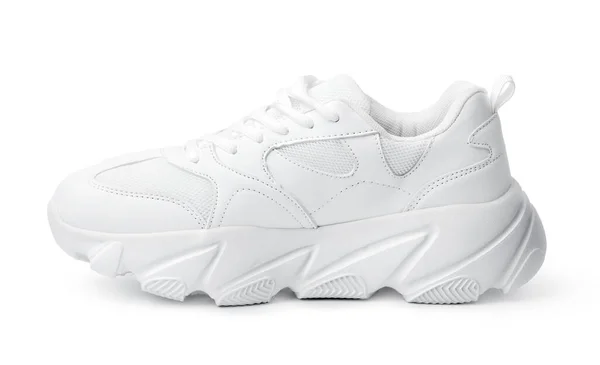 Een witte sneaker schoen geïsoleerd op wit — Stockfoto