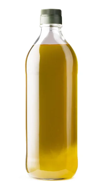 Olivový olej láhev izolované na bílém pozadí — Stock fotografie