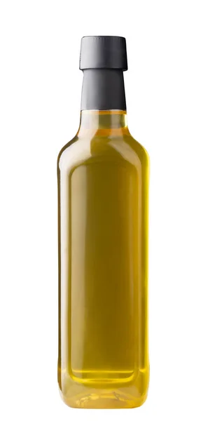 Frasco de azeite isolado sobre fundo branco — Fotografia de Stock
