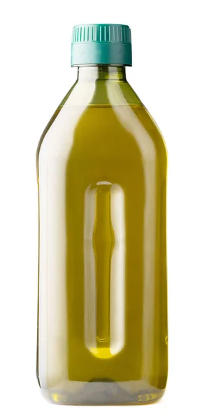 Frasco de aceite de oliva aislado sobre fondo blanco —  Fotos de Stock
