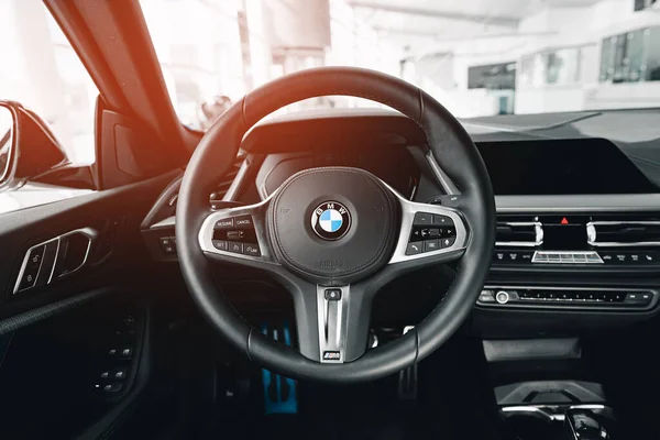 KRASNODAR, RUSSIA - NOVEMBER 19, 2020: BMW 2 Series Gran Coupe steering wheel — Photo