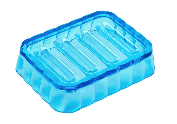 Empty plastic soap dish isolated on white — Zdjęcie stockowe