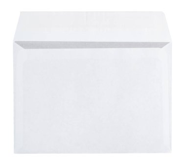 Boş zarf beyaz arkaplanda izole edildi