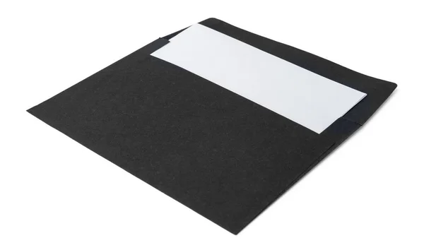 Zwarte envelop geïsoleerd op een witte achtergrond — Stockfoto