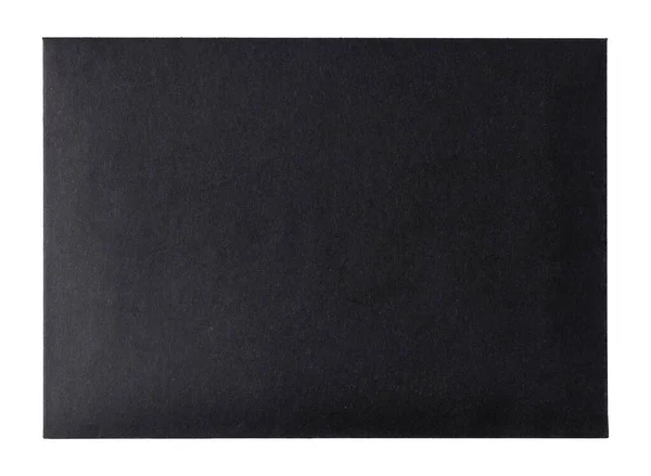 Beyaz bir arka plan üzerinde izole siyah zarf — Stok fotoğraf