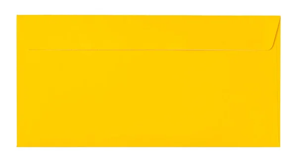 Envelope amarelo isolado no fundo branco — Fotografia de Stock