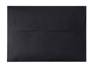 Beyaz bir arka plan üzerinde izole siyah zarf