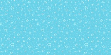 Turkuaz Mavi Noel Arkaplanı, Beyaz büyük küçük yıldızlar, Noel süslemesi