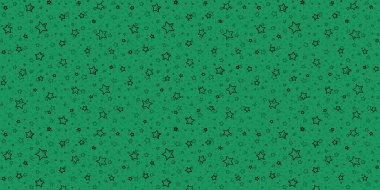 Yeşil Noel Arkaplanı, Siyah büyük küçük yıldızlar, Noel süslemesi