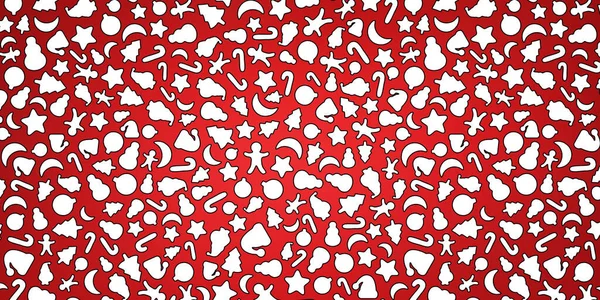 Красный Белый Фон Рождество Рождественские Иконы Элементы Баннер — стоковое фото