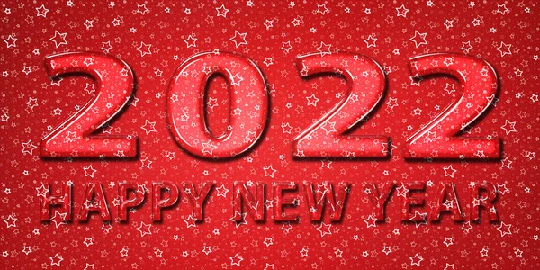 Red 2022 Happy New Year Background New Year Red Background — 스톡 사진