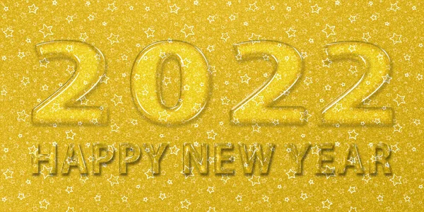Gold 2022 Gelukkig Nieuwjaar Achtergrond Nieuwjaar Gold Backgroun — Stockfoto