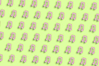 Sekizinci nota sembolü, Müzik Arkaplanı, Sarı minimal arkaplan