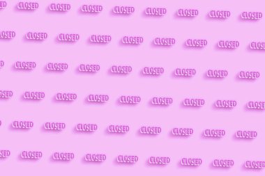 Kapalı işaret, Sembol, Kapalı Metin, Pembe minimal arkaplan