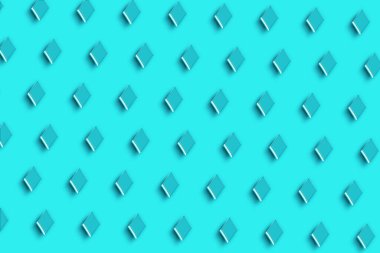 Elmas kart sembolü, iskambil sembolü, turkuaz mavi arkaplan