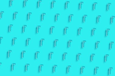 Gama işareti. Gama harfi, Yunan Alfabesi Sembolü, Turkuaz mavi arkaplan