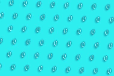 Omicron işareti. Omicron mektubu, Yunan Alfabesi Sembolü, Turkuaz mavi arkaplan