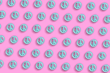 Barış işareti, Barış Sembolü, Hippi Sembolü, pembe minimal arkaplan