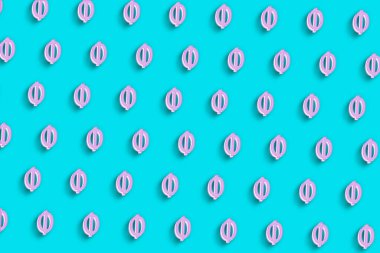 Phi işareti. Phi harfi, Yunan Alfabesi Sembolü, Turkuaz mavi minimalist arkaplan