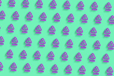 Diğeri, Plastik Geri Dönüşüm Sembolü Diğer 7, Yeşil Asgari Arkaplan