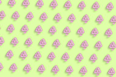 PS, Plastik geri dönüşüm sembolü PS 6, Sarı minimal arkaplan