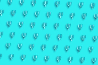 Psişik işareti. Psi harfi, Yunan Alfabesi Sembolü, Turkuaz mavi arkaplan