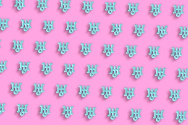 Uranüs sembolü, Uranüs İşareti, astroloji Uranüs gezegeni, pembe minimum arkaplan