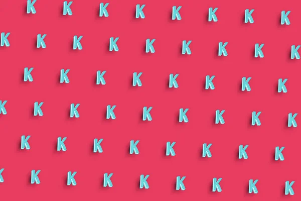 Kappa Teken Kappa Letter Grieks Alfabet Symbool Rode Minimale Achtergrond — Stockfoto