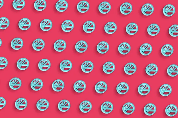 Sigara içme işareti yok, duman sembolü yok, kırmızı minimal arkaplan