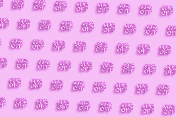 Цена Скидкой Этикетка Значок Продажа Процентов Розовый Минимальный Фон — стоковое фото