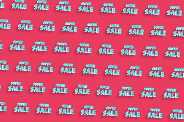 Super Sale Banner Seizoen Verkoop Rode Minimale Achtergrond — Stockfoto