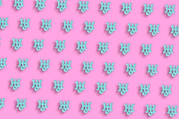 Uranüs sembolü, Uranüs İşareti, astroloji Uranüs gezegeni, pembe minimum arkaplan