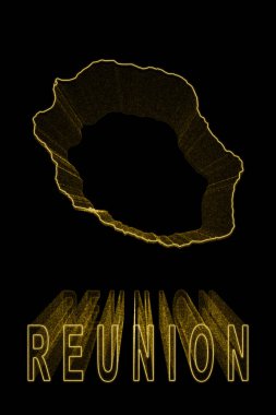 Buluşma Haritası, Siyah Arkaplanda Altın Harita, Altın Efekt