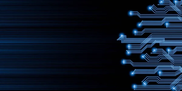 Высокотехнологичные Технологии Синие Футуристические Сетевые Технологии — стоковое фото