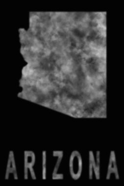 Arizona haritası duman, hava kirliliği, ekoloji