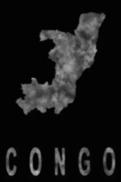 Kaart Van Congo Gemaakt Van Rook Luchtverontreiniging Ecologie — Stockfoto