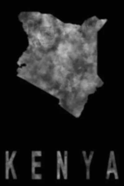 Kaart Van Kenia Van Rook Luchtverontreiniging Ecologie — Stockfoto