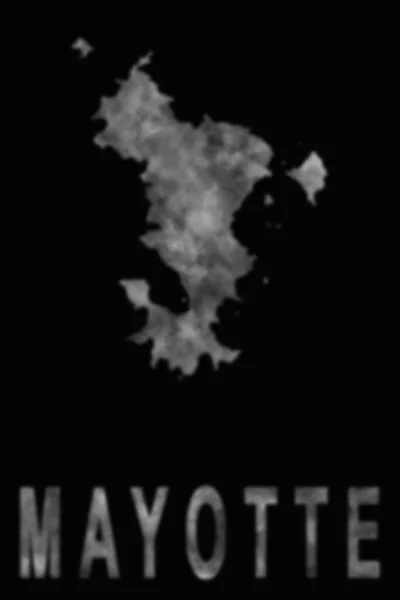 Carte Mayotte Faite Fumée Pollution Atmosphérique Écologie — Photo