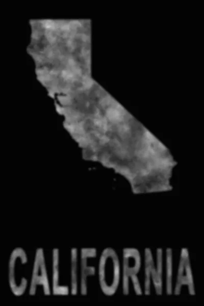 Karte Von Kalifornien Aus Rauch Luftverschmutzung Ökologie — Stockfoto
