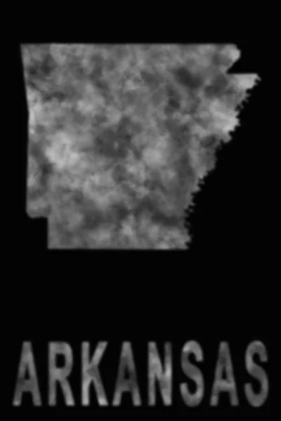 Mapa Arkansas Humo Contaminación Del Aire Ecología — Foto de Stock